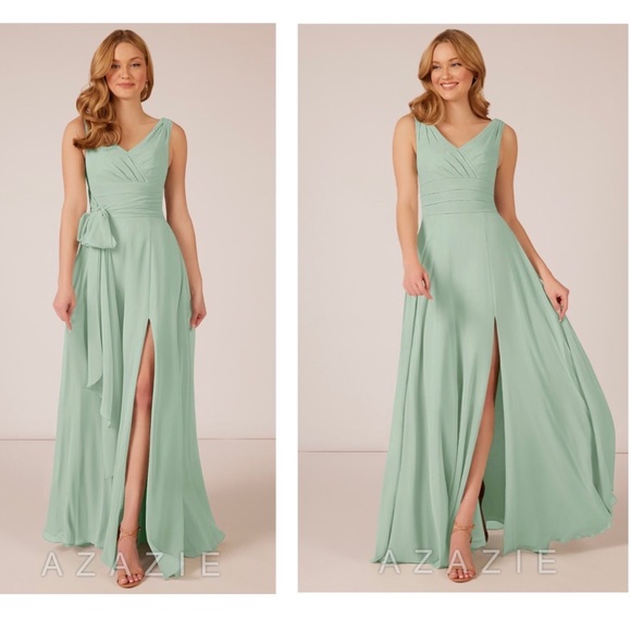 Azazie Dresses & Skirts - NWT Azazie “Bianca” Agave bridesmaids dress